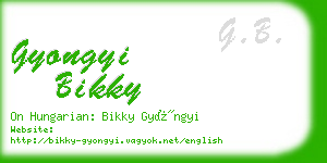 gyongyi bikky business card